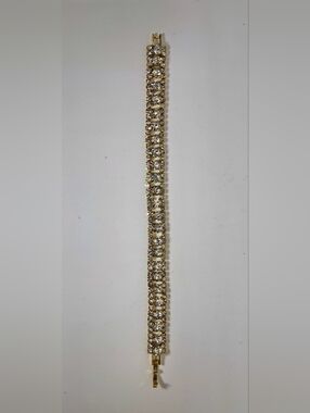 Vintage Gold-Tone Crystal Bracelet